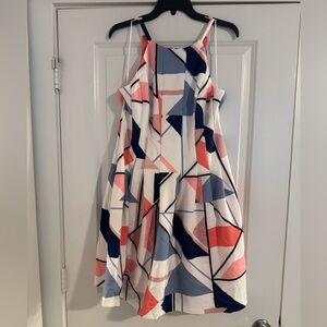 Vince Camuto Geometric Patterned Dress - Multicolor